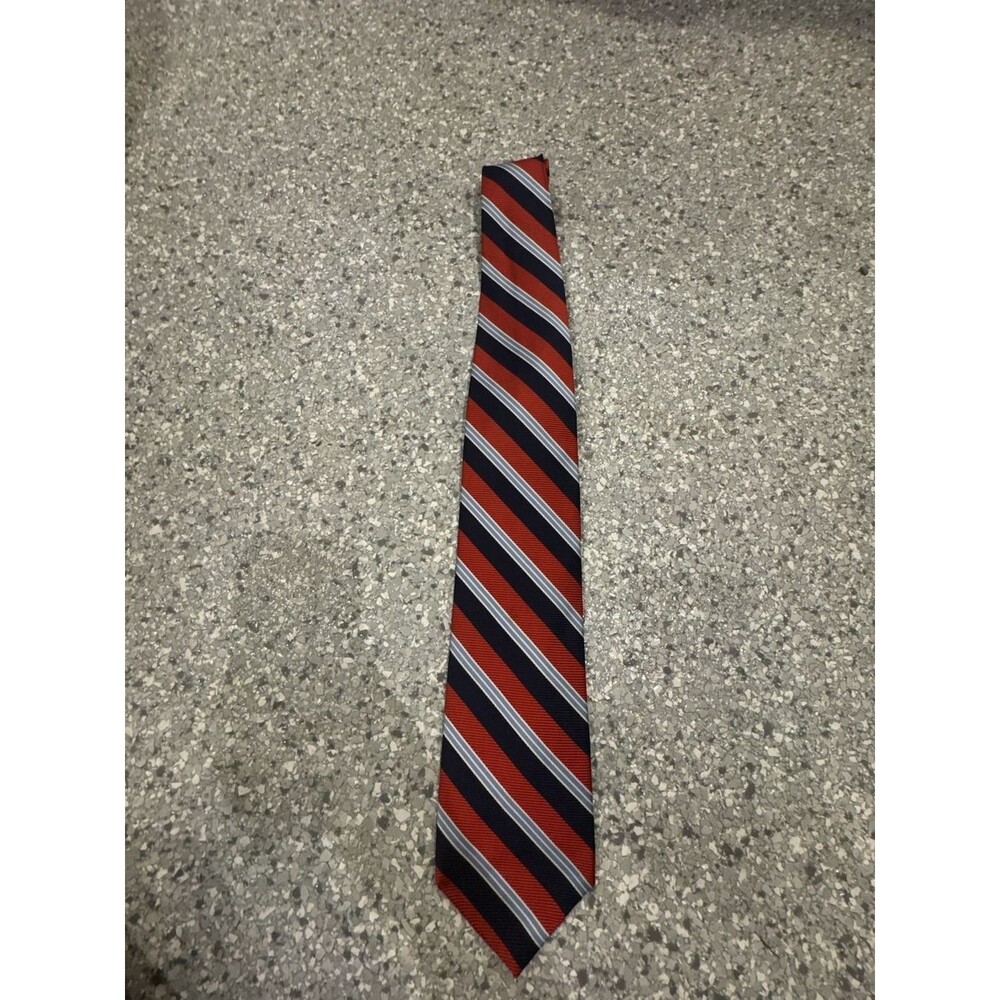 Brooks Brothers Regimental Striped Silk Tie Navy Blue Red